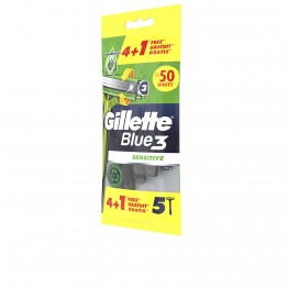 Gillette Blue 3 Sensitive Pacote de 5 Lâminas de Barbear Descartáveis