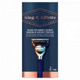 Gillette King C Shave & Edging Razor + 1 Recarga